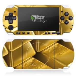  Design Skins for Sony PSP 3004 Slim & Lite   Gold Bars 