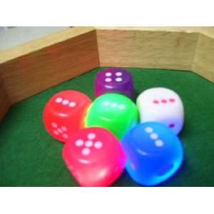  6 Sided Rubber Dice: Toys & Games