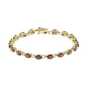  8.82 Cts Garnet Bracelet in 14K Yellow Gold Jewelry