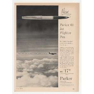   Parker 61 Jet Flighter Pen United Airlines DC 8 Print Ad Home
