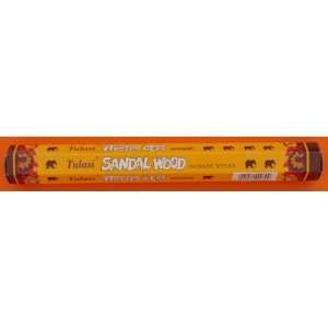  Sandalwood   20 Stick Hex Tube   Tulasi Incense