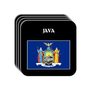  US State Flag   JAVA, New York (NY) Set of 4 Mini Mousepad 