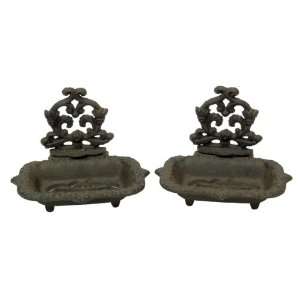  Cast Iron Old Style Victorian Soap Dish Set/2: Everything 