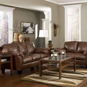  Market Square Rhodes 2 Piece Living Room Set in Brown 