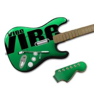   Rock Band Wireless Guitar  VIBE  Green And Black Skin Electronics