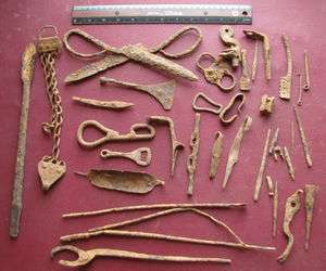 Metal Detector Find  AUTHENTIC ANCIENT   MIXED LOT OF IRON ITEMS 8690 