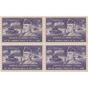 George Patton, Jr./Tanks in Action Set of 4 x 3 Cent US Postage Stamps 
