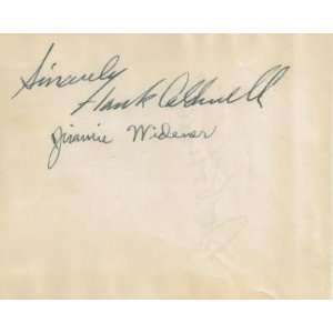  Hank Caldwell Jimmie Widener Signed Vintage Album Page 