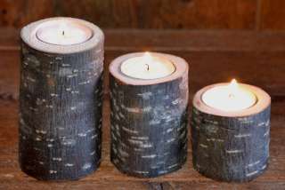 Alder Log Candle/Tea Light Holders 4sets of 3 =12 logs  