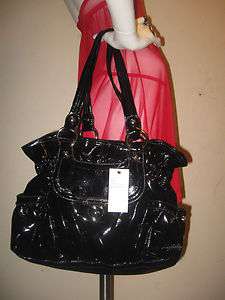 Kathy Van Zeeland black pretty pleats belt shopper/purse MSRP $89 VERY 