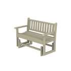   Recycled Earth Friendly Sand & Sea Outdoor Patio Glider Bench   Khaki