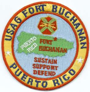 US ARMY POST PATCH, BUCHANAN, FORT, PUERTO RICO  
