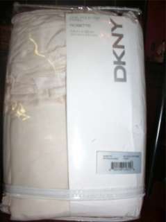 DKNY ROSETTE 54 x 95 Curtain Panels IVORY Off White New in 