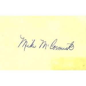  Mike McCormick Autographed 3x5 Card: Sports & Outdoors