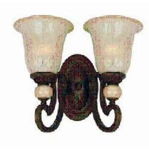 Checkolite Versailles Two Light Upward Wall Sconce, Tuscan Bronze with 