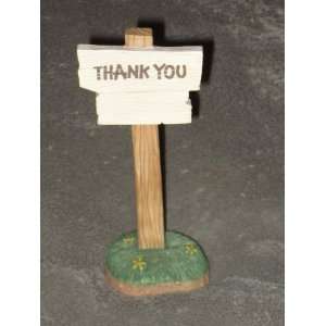   The Pooh & Friends  Thank You  5 Inch Resin Sign
