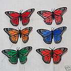 12 beautiful feather butterfly set   6 colors, 4.5 in.