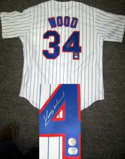 KERRY WOOD SIGNED CHICAGO CUBS BASEBALL JERSEY  
