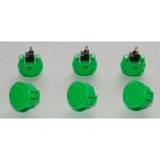 pc Set of Green Sanwa Push Buttons OBSF 30 G