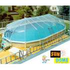 SUN DOME INC. Pool Sun Dome Cover 18ft x 33ft Oval Pool 18 Panel Kit