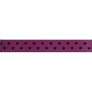   Hearts Grosgrain Ribbon   Hot Pink / Black: Arts, Crafts & Sewing