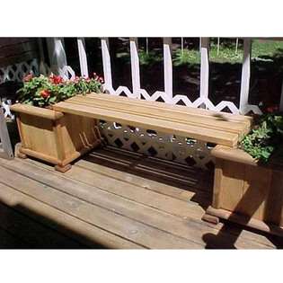 Wood Country Bench for Planters   Unfinished 