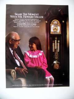 Howard Miller Grandfather Clocks Winterhalder Clock 1993 print Ad 