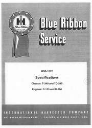 International T 340 TD 340 T340 Specs Service Manual IH  