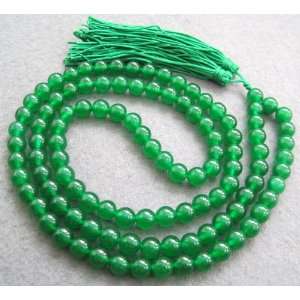  Tibet Buddhist 108 Malay Jade Beads Prayer Mala Necklace 