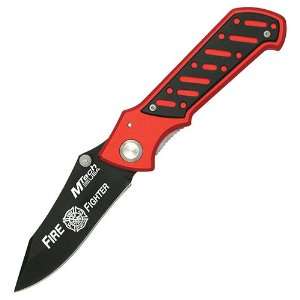  M Tech Folding Knife Fire Fighter Red