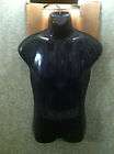 Male Torso Mannequin Black Body Form W/Hanger Great Retail Shirt 