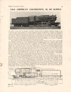 1945 Antique Railroad Book Modern Locomotive Classes  