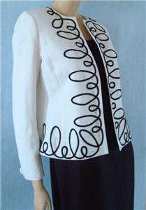 NWT KASPER 3 Piece White Black Skirt Suit Sz 6 NEW $320  