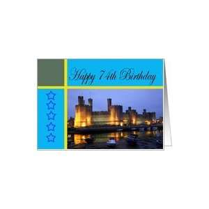  Happy 74th Birthday Caernarfon Castle Card Toys & Games