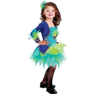  Toddler Girls Peacock Costume   2T/4T Toys & Games