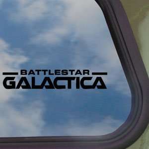 Battlestar Galactica Text Logo Black Decal Window Sticker 