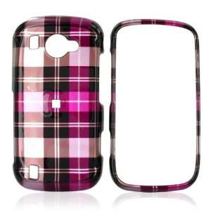  For Samsung Omnia 2 Hard Case Plaid Hot Pink Purple Cell 