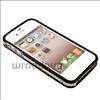 Black Clear Bumper Frame TPU Silicone Case for iPhone 4S 4G  