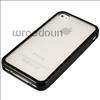 Black Clear TPU Silicone Shield Case for iPhone 4 G 4th 4S Gen  