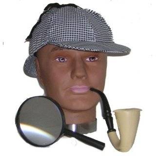 Sherlock Holmes Fancy Dress Kit Hat, Glass & Pipe by Parties Unwrapped 