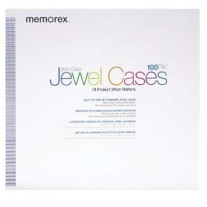  Memorex CD JEWEL CASES 100 PACK CLEAR SLIM Electronics