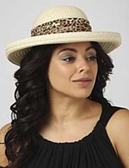   ,entityNameLeopard Scarf Straw Hat,productId142697