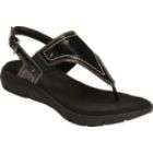Black Wedge Sandal With Buckle  