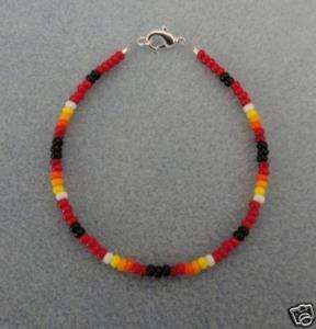 Red Beaded American Indian Bracelets 6.5/7/7.5 1 each  