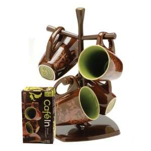 Joie Cafe In Mug Tree and Mugs   Green by MSC:  Kitchen 