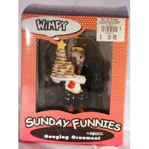 Sunday Funnies Wimpy Hanging Ornament By Enesco Porcelain Popeye 