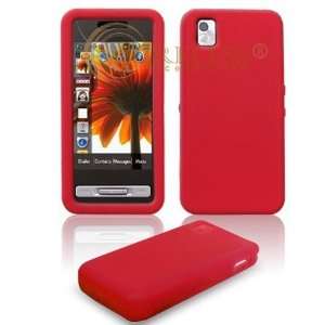  Samsung Finesse R810 Silicon Skin Case (Red) Cell Phones 