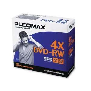  Samsung Pleomax 4X DVD RW 4.7GB 5pk Jewel Case 