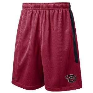   Sedona Red Home Run Nike FIT Dry 8 Inseam Baseball Shorts By Nike Te