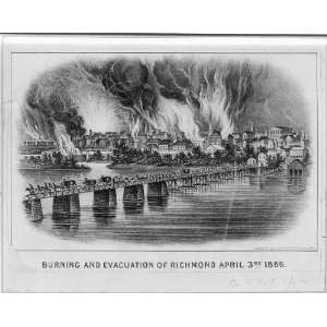    Burning,Evacuation of Richmond,VA,April 3,1865,fire